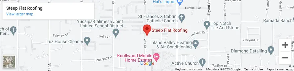 A map of the location of steep flat roofing.